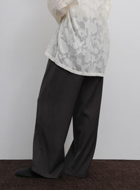 【Et】Twill Easy Straight Pants