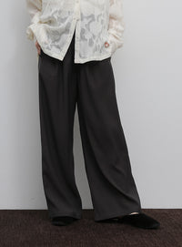 【Et】Twill Easy Straight Pants