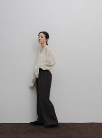 【Et】Twill Easy Straight Pants