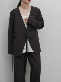 【Et】Twill Easy Straight Pants