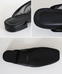 【Et】Square-toe Mesh slip-ons