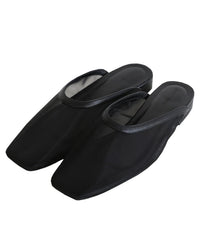【Et】Square-toe Mesh slip-ons