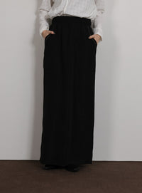 【Et】Front Pocket I-Line Skirt