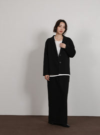 【Et】Front Pocket I-Line Skirt