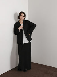 【Et】Front Pocket I-Line Skirt