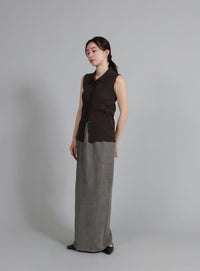 【Et】Front Pocket I-Line Skirt