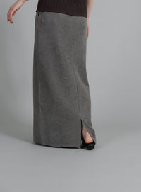 【Et】Front Pocket I-Line Skirt