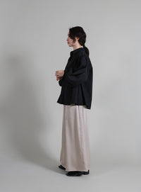 【Et】Satin Washer Narrow Skirt