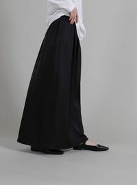 【Et】Satin Washer Narrow Skirt