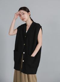 【Et】Oversized Lib Long vest