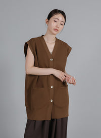 【Et】Oversized Lib Long vest
