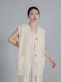 【Et】Oversized Lib Long vest