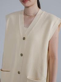 【Et】Oversized Lib Long vest