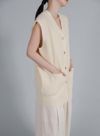 【Et】Oversized Lib Long vest