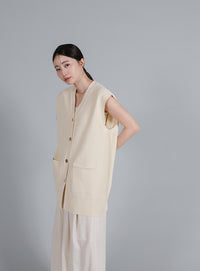 【Et】Oversized Lib Long vest