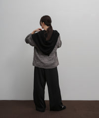 【Et】Slub Yarn Triangle Stole