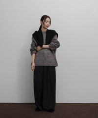 【Et】Slub Yarn Triangle Stole