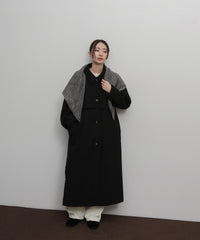 【Et】Slub Yarn Triangle Stole