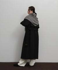【Et】Slub Yarn Triangle Stole