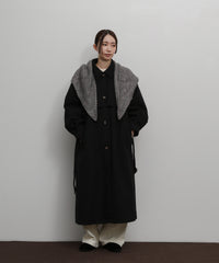 【Et】Slub Yarn Triangle Stole