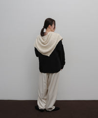 【Et】Slub Yarn Triangle Stole
