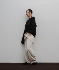 【Et】Slub Yarn Triangle Stole