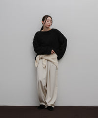 【Et】Slub Yarn Triangle Stole