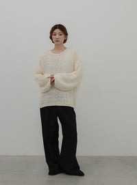 モヘアローゲージニット