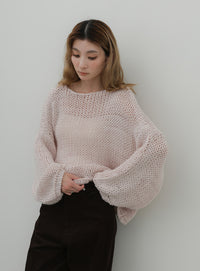 モヘアローゲージニット