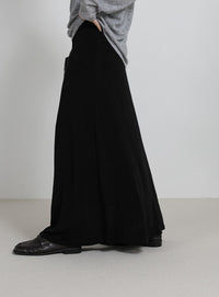 【サイズ展開あり】シャイニーストレッチナローロングスカート