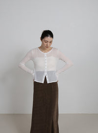 【サイズ展開あり】シャイニーストレッチナローロングスカート