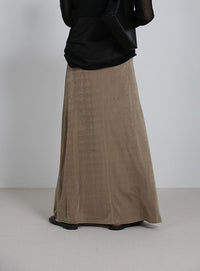 【サイズ展開あり】シャイニーストレッチナローロングスカート