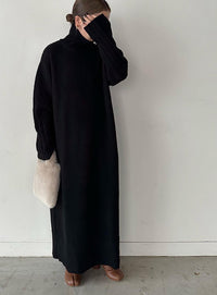 フィンガータートルニットロングワンピース【by SON】