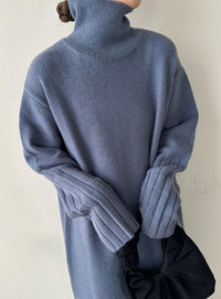 フィンガータートルニットロングワンピース【by SON】