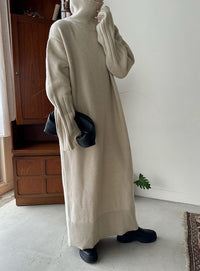 フィンガータートルニットロングワンピース【by SON】