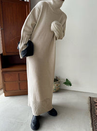 フィンガータートルニットロングワンピース【by SON】