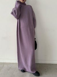 フィンガータートルニットロングワンピース【by SON】