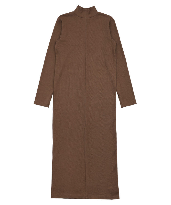 サイズ展開あり】フィンガースリーブプチハイリブワンピース【by SON