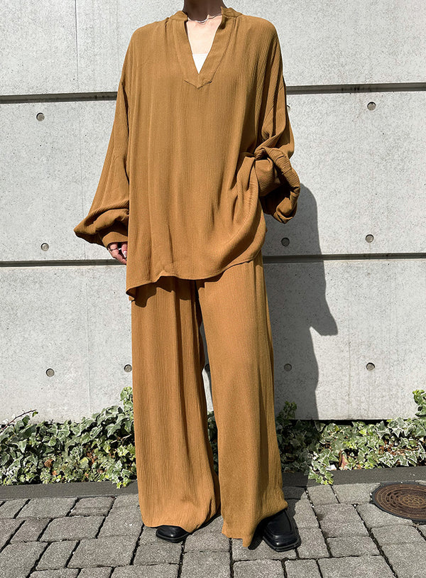 リラックスギャザーワイドパンツ【by SON】