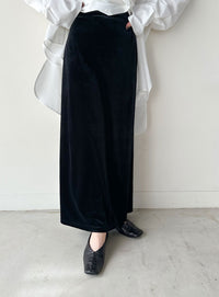 ベロアIラインロングスカート【by SON】