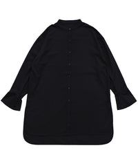 バンドカラータックスリーブロングシャツ【by SON】