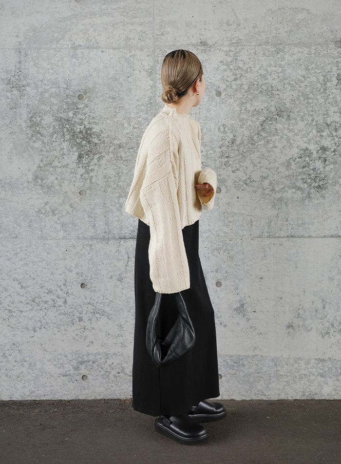 ストライプ クロップドニット 長袖 リンクスストライプクロップドニット（ニット/セーター