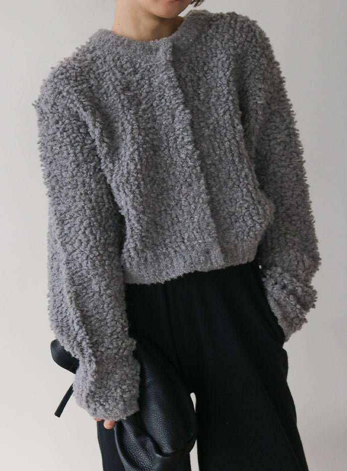 TOSHY】カーディガン N08 手編み 羊毛 ループヤーン｜ファッション 