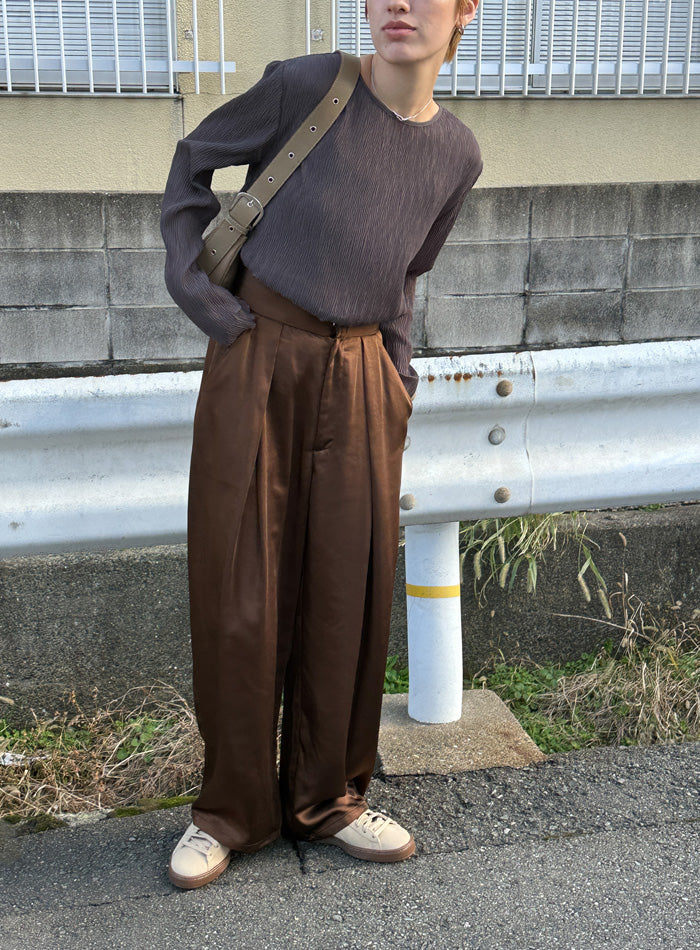 ランダムプリーツシアートップス – SELECT MOCA 