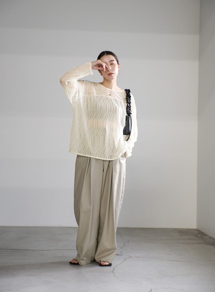 mocaページ オープンネックシアーボーダートップス【SALE】 – SELECT MOCA