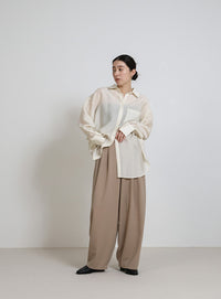 カットジョーゼットバルーンスラックス