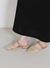 ダブルストラップメッシュサンダル