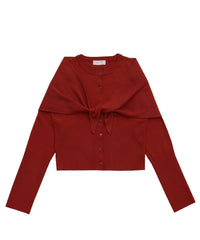 ニットスカーフセットカーディガン