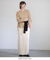 クラッシュジャガードロングカフストップス【SALE】