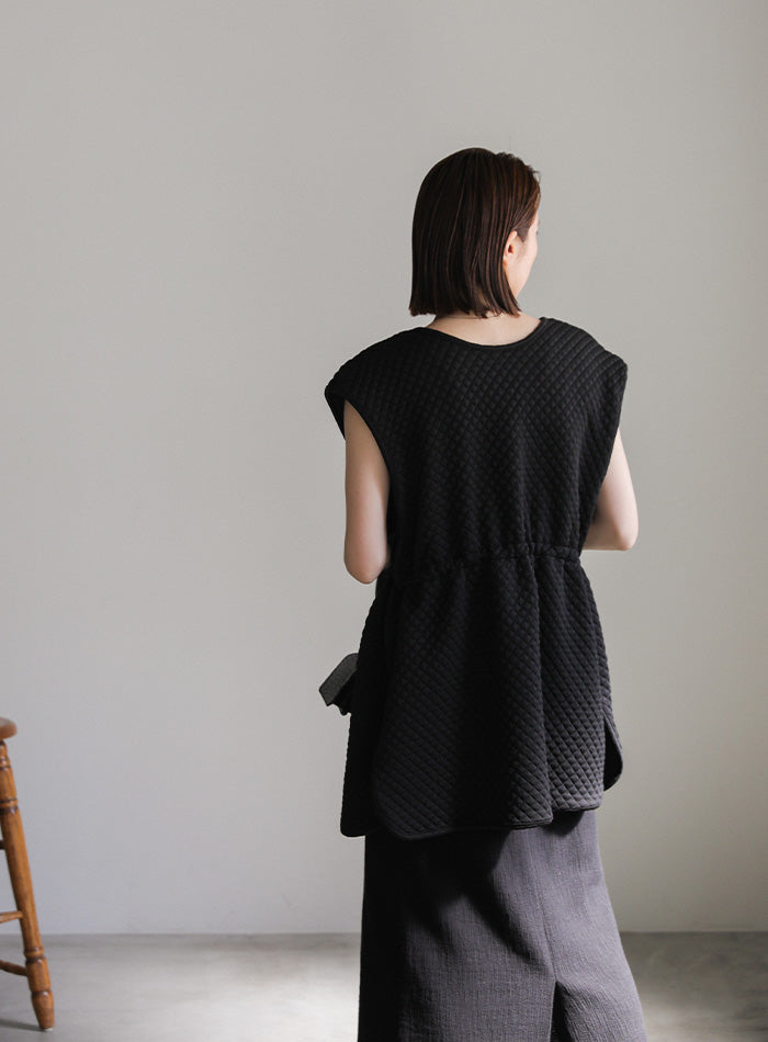 カットキルティングドロストベスト【SALE】
